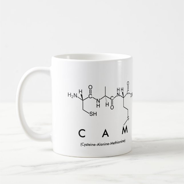 Nockenpeptid-Namen-Tasse Kaffeetasse (Links)