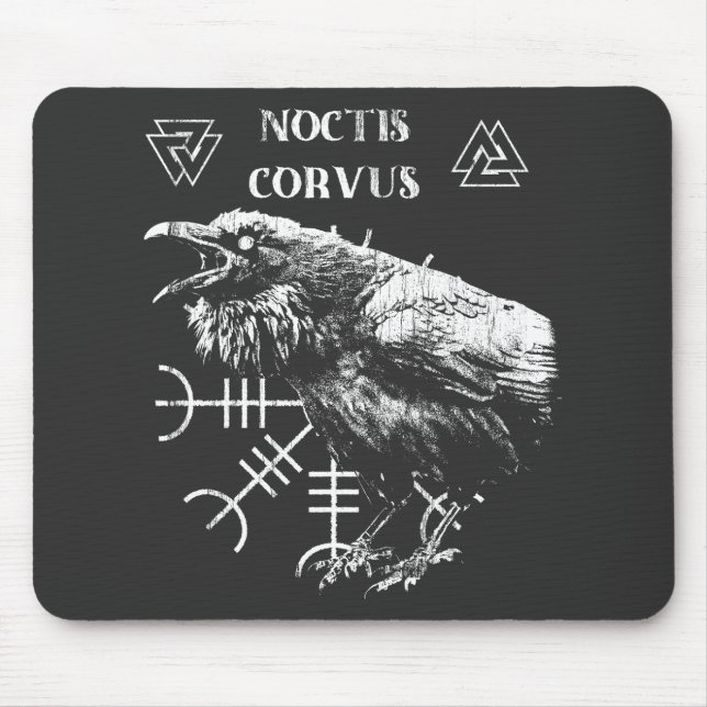 Noctis Corvus - Occult Streetwear Design Mousepad (Vorne)