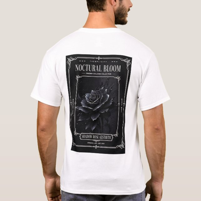 Nocturnal Bloom Shadow Rose T-Shirt (Rückseite)