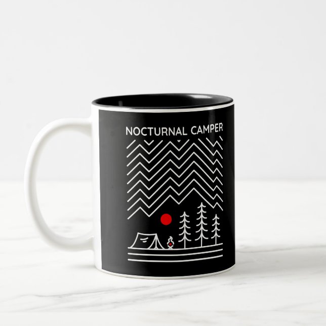 Nocturnal Camper 3 Zweifarbige Tasse (Links)