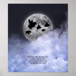 Nocturnal fliegende Schweine Poster