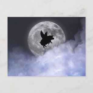 Nocturnal fliegende Schweine Postkarte