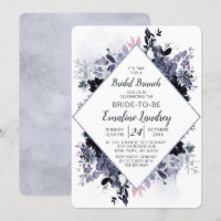 Nocturnal Floral Chic Diamond Bridal Brunch Dusche