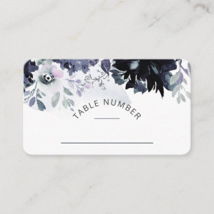 Nocturnal Floral Seating Wedding Tischnummer Platzkarte