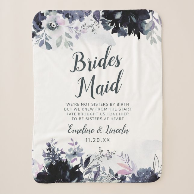 Nocturnal floral to the Bridesmaid Zitat Sherpadecke (Vorderseite)
