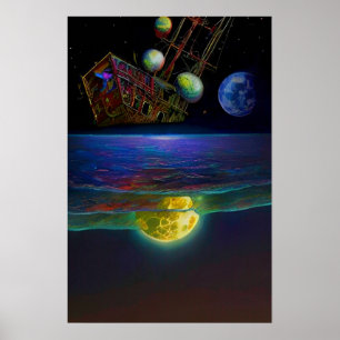 Nocturnal Voyage Psychedelic Dream Pop Poster