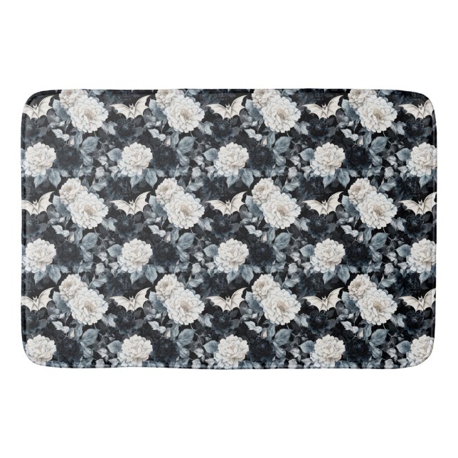 Nocturne Bloom - Flex & Blossoms in Monochrome Badematte (Vorderseite)