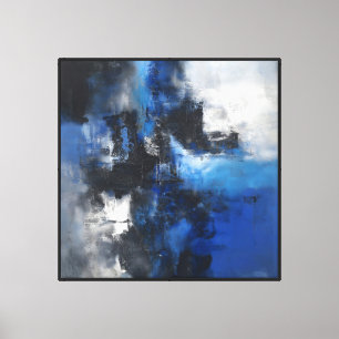 Nocturne in Cobalt und Asche Leinwanddruck