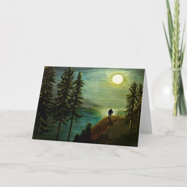 Nocturnic Creature - Bigfoot, Sasquatch Art Karte (Vorderseite)