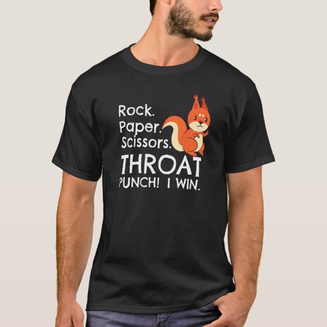 Nodogo Punch Rock Paper Scissors Inspiriert Rosham T-Shirt (Vorderseite)