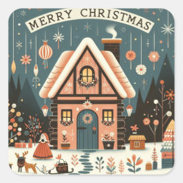 Noë-l-Sticker Quadratischer Aufkleber