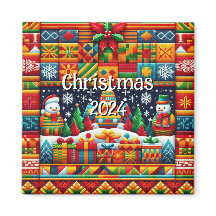 Noël 2024 Kente Magnet Motif