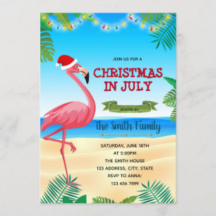 Noël 4 juillet invitation en juillet