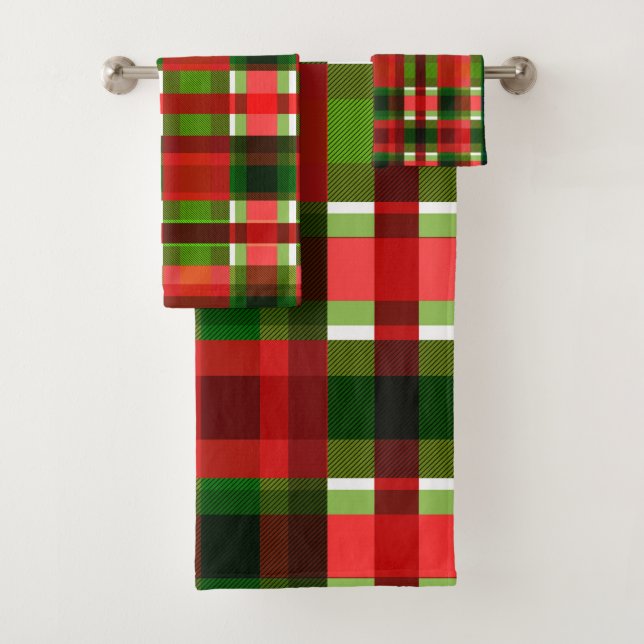 Noël À damiers Carrés Buffalo Plaid (En situation)