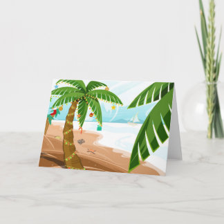 Noël à la plage Carte de Noël