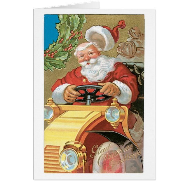 Noël à l'ancienne, Père Noël équitation voiture vi (Devant)