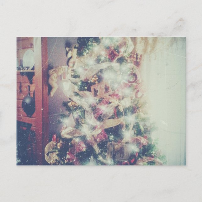 Noël à l'intérieur de la carte postale du Cabine d (Devant)