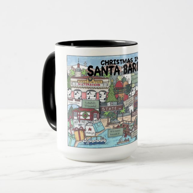 Noël à Père Noël Barbara Mug (Devant gauche)