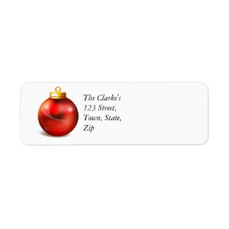Noël Adresse de retour Étiquettes Ornement