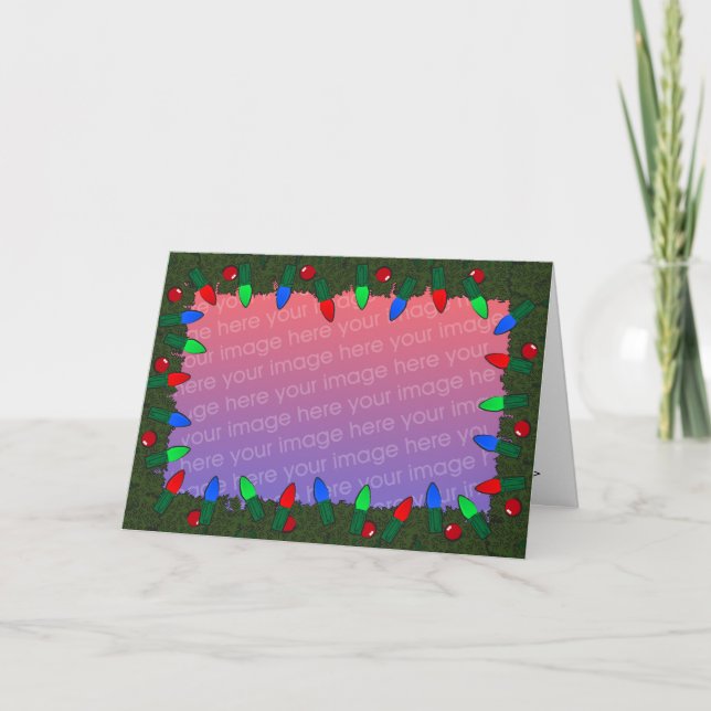Noël allume la carte de vacances (Devant)