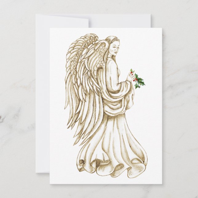 Noël Ange Religieux Carte Appartement (Devant)