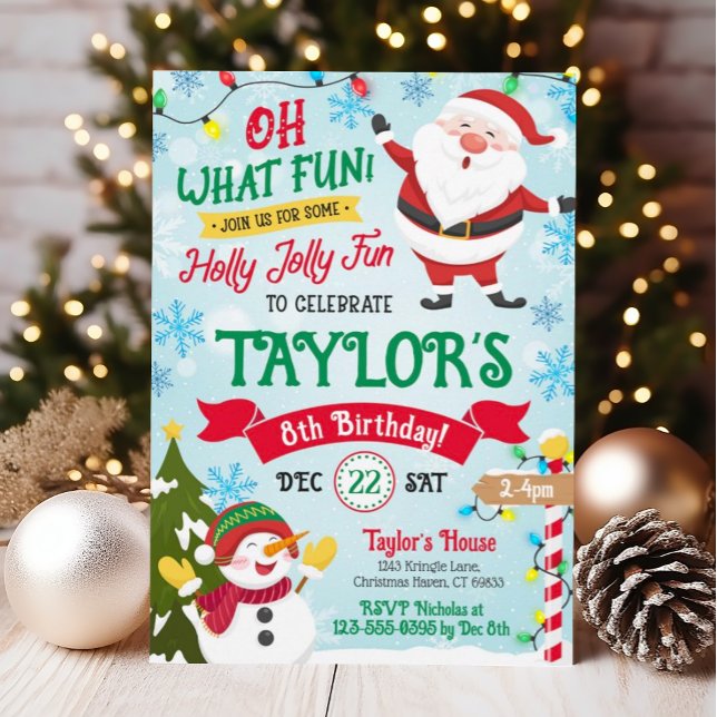 Noël Anniversaire Invitation enfants (Créateur téléchargé)