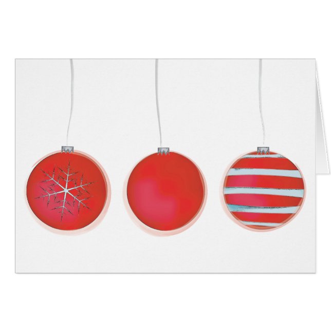 Noël Aquarelle mignonne Rouge Festin (Devant horizontal)