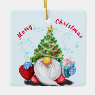 Noël Arbre Ornement Gnome avec cadeaux
