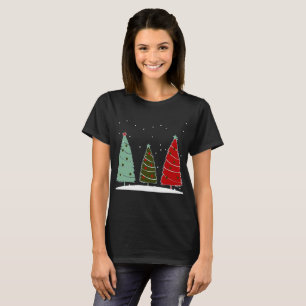 Noël arbres vacances neige festive T-shirt