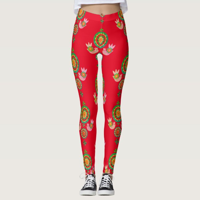 NOËL ART FOLK Leggings imprimés (Devant)