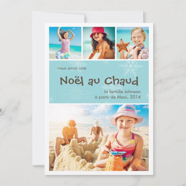 Noël au Chaud 4 carte de Foto de vacances (Vorderseite)