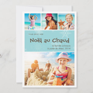 Noël au Chaud 4 carte de photo de vacances