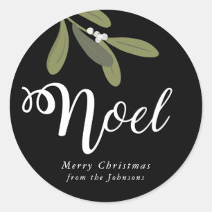 Noel - autocollant rond Noël