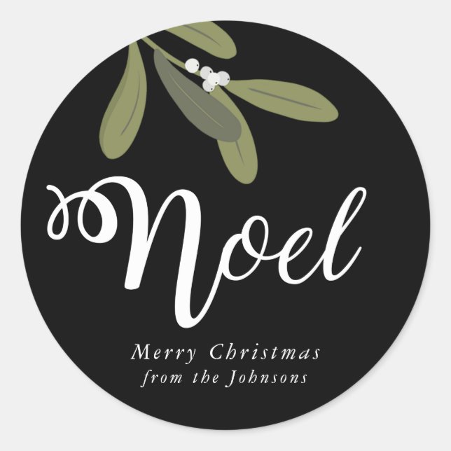 Noel - autocollant rond Noël (Devant)