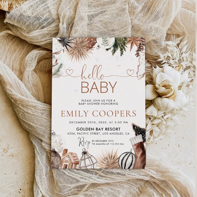 Noël Baby shower confortable Invitation (Créateur téléchargé)