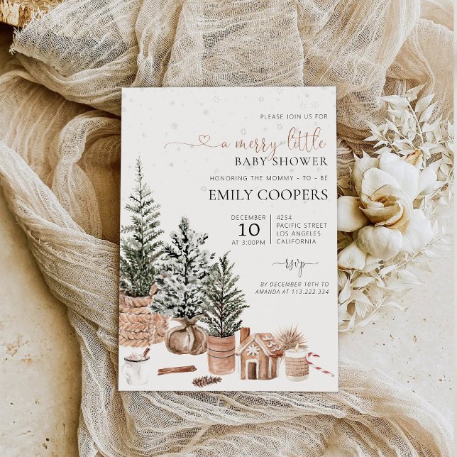 Noël Baby shower confortable Invitation (Créateur téléchargé)