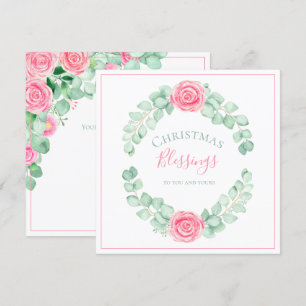 Noël Bénédiction Floral Eucalyptus Carte de vacanc