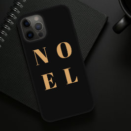 Noel Black and Gold Trendy Stylish Christmas Case-Mate iPhone 14 Hülle