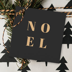 Noel Black and Gold Trendy Stylish Christmas Geschenkanhänger