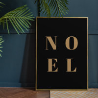 Noel Black and Gold Trendy Stylish Christmas
