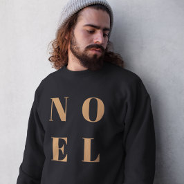 Noel Black and Gold Trendy Stylish Christmas Sweatshirt
