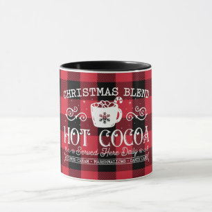 Noel Blé de cacao chaud Rouge Buffalo Check Mug