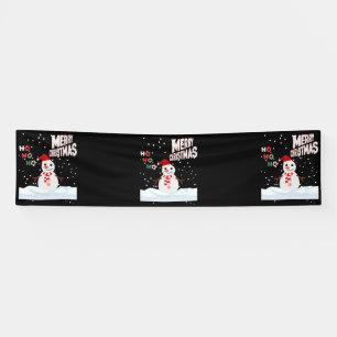 Noël Bonhomme de Neige 2.5x10 Bannière en Vinyle