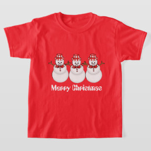 Noël bonhomme de neige enfants fun T-shirt de vaca