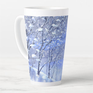 Noël branché Bois d'hiver Latte Mug