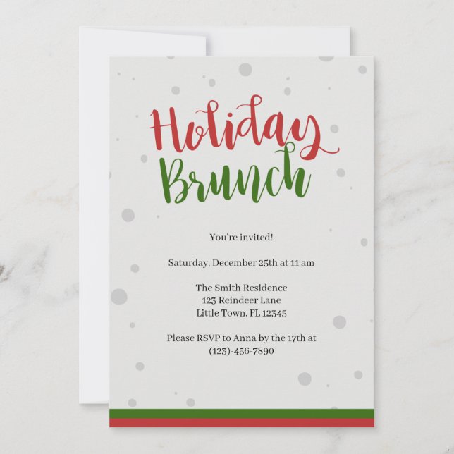 Noël Brunch Invitation (Devant)