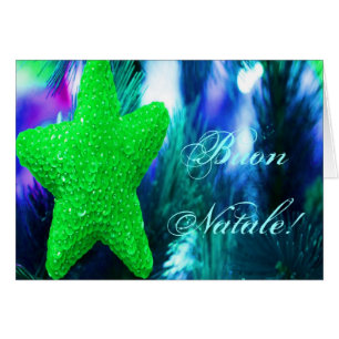 Noël Buon Natale Green Christmas Star I