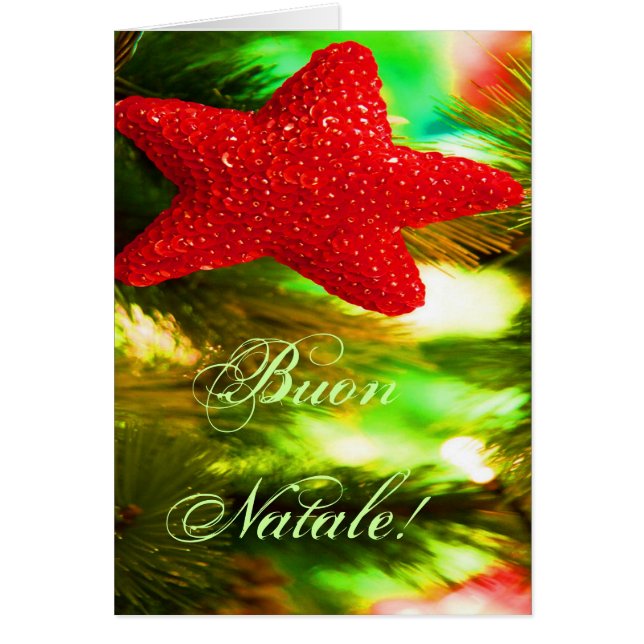 Noël Buon Natale Red Christmas Star II (Devant)