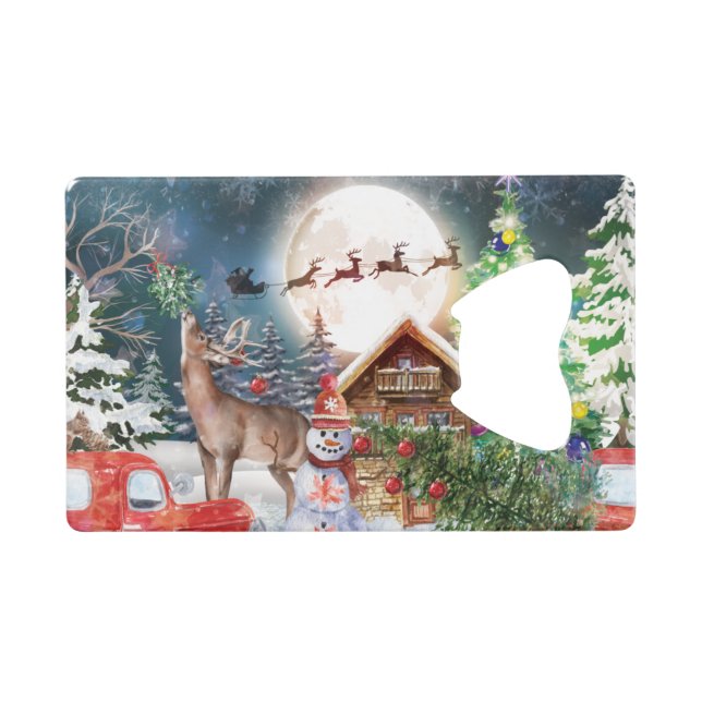 Noël Camion Rouge Père Noël Rustique Vacances d'hi (Devant (Horizontal))