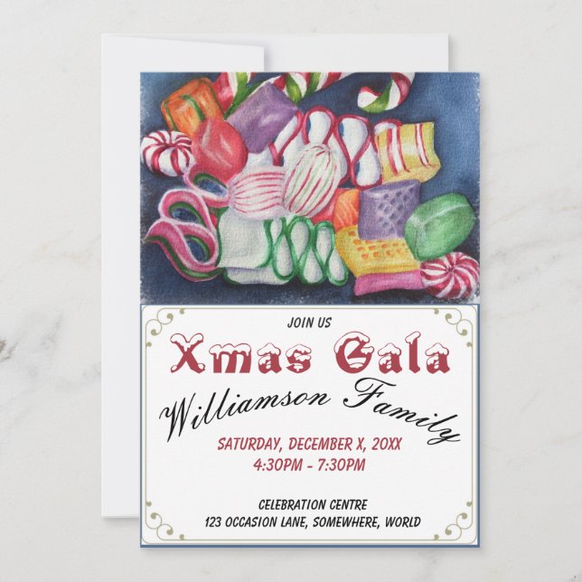 NOËL CANDY XMAS GALA INVITATION (Devant)